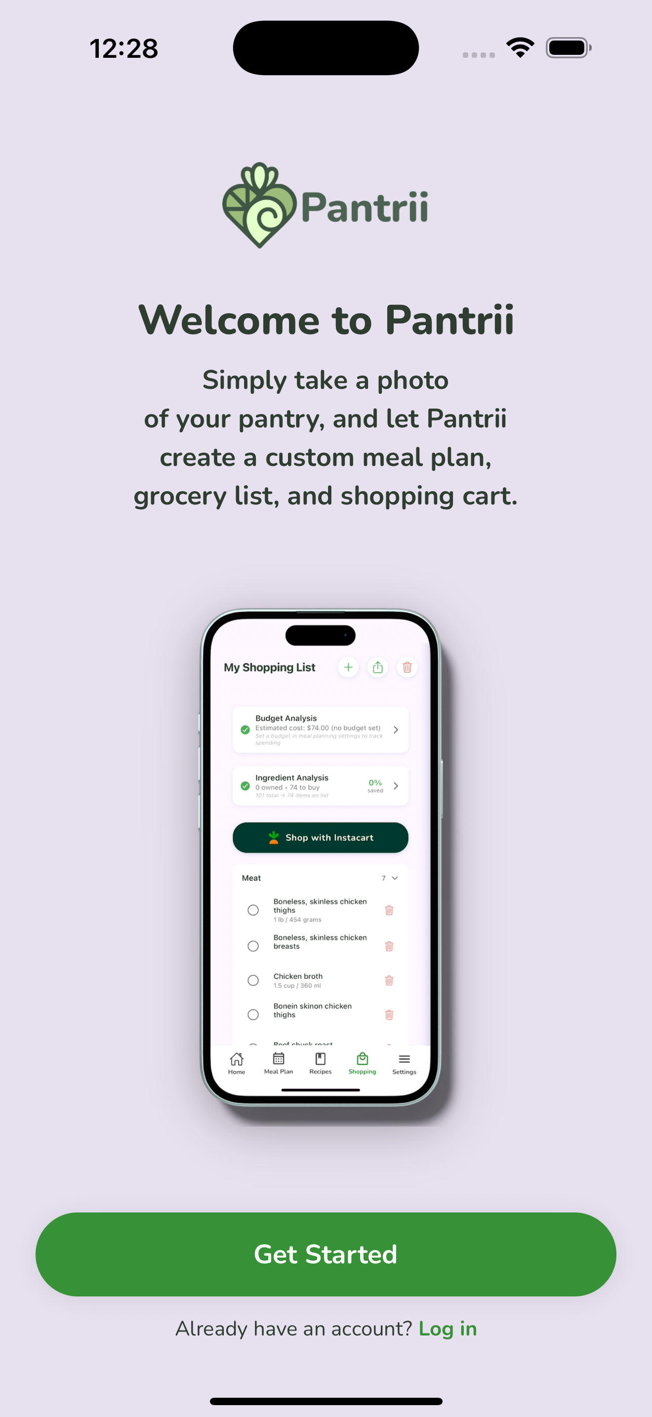 Pantrii AI App Screenshot